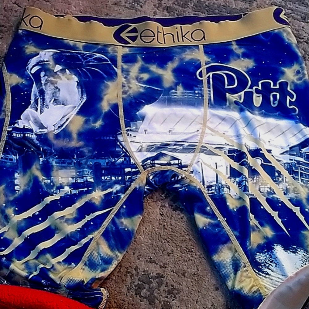Men's Ethika Pitt Panthers All-Over Print Tri-Blend Boxer Briefs